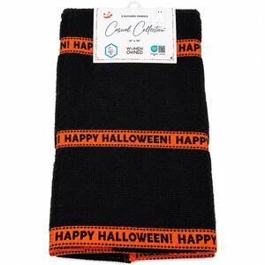 Casual Collection Black Orange Happy Halloween Kitchen Towels 2 Pack NWT